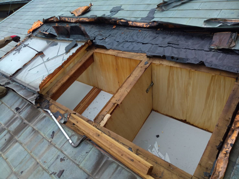 長泉町天窓撤去雨漏り