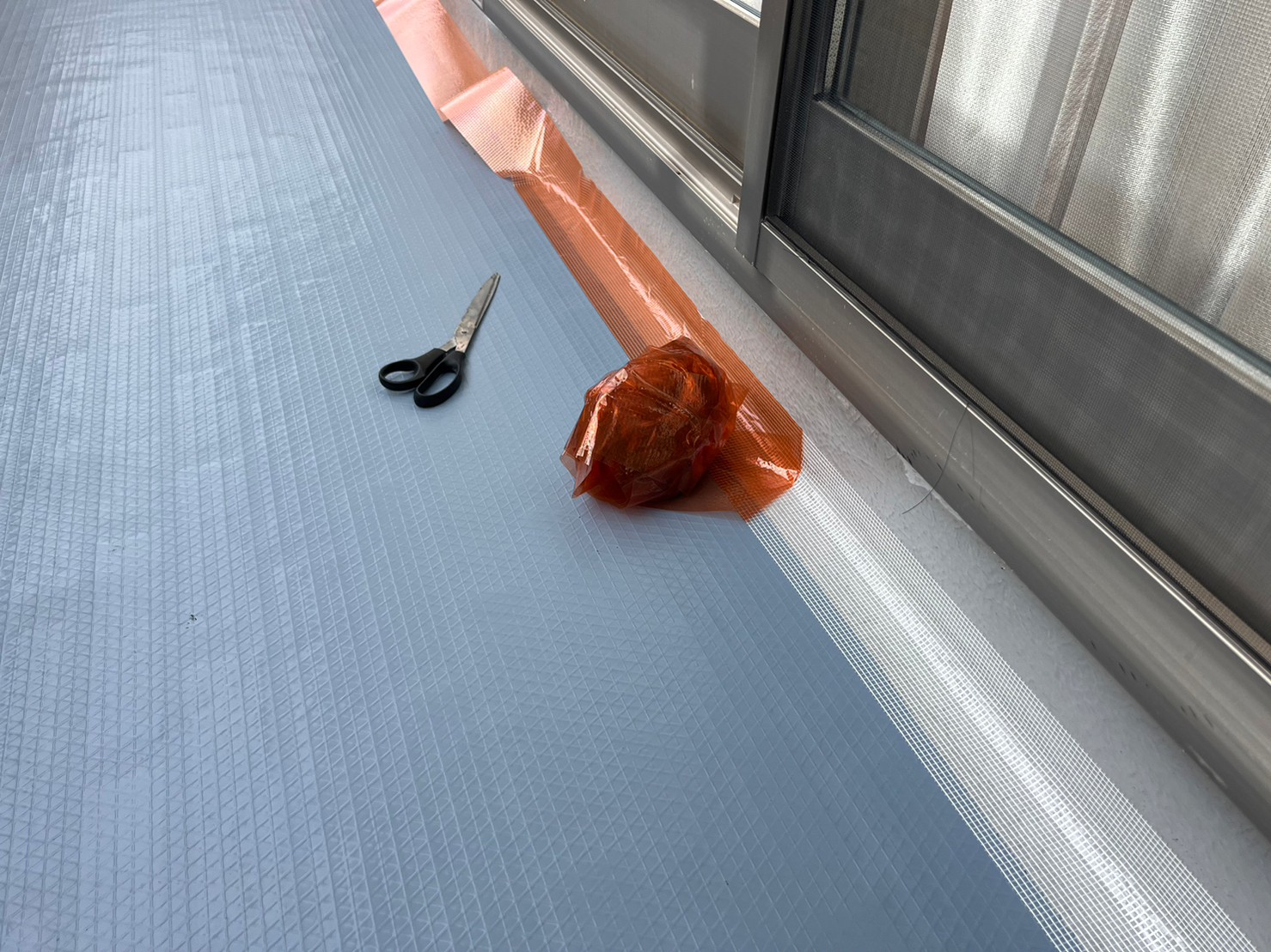 端末メッシュシート施工