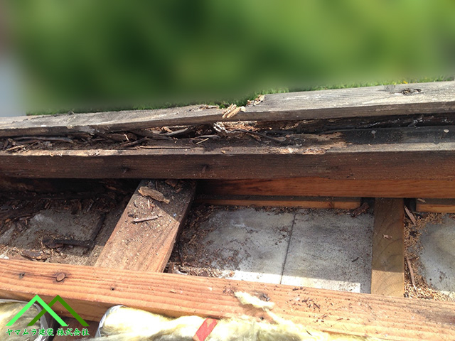 腐蝕したケラバ部