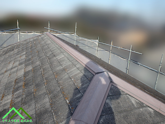 棟板金の取り外し