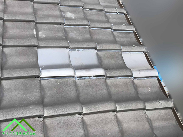 平瓦は出来るだけ一か所で