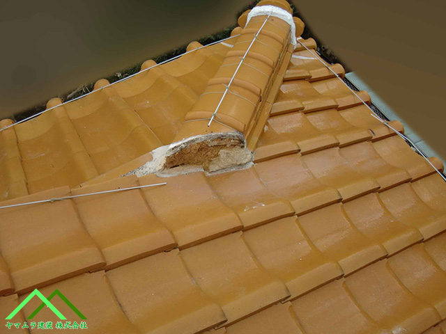 屋根土も取り剥がし