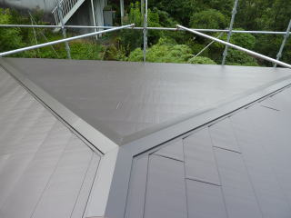 三島市別荘雨漏り葺き替え完工