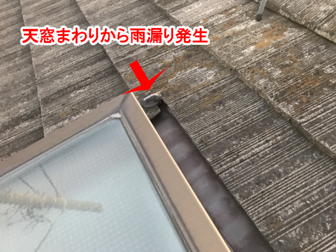 雨漏りを起こした屋根