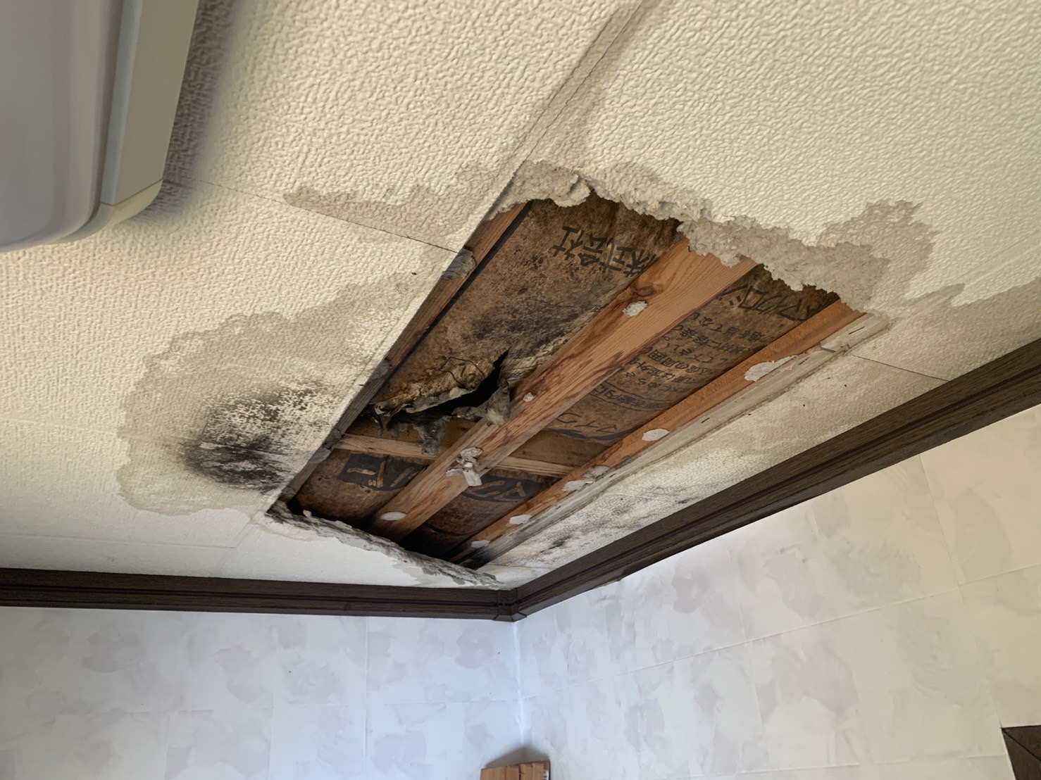 雨漏り放置で天井が腐食