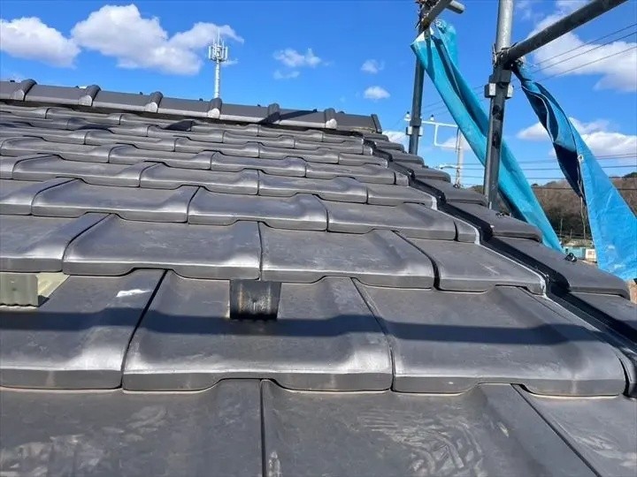 釘頭にシーリング処理