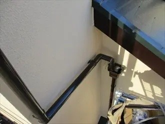 既存の集水器へ雨水が流れるテスト