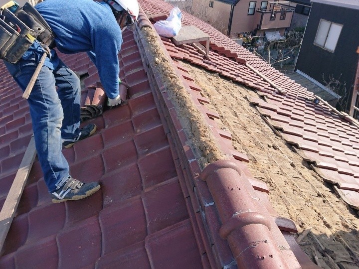 葺き直し工事の作業工程