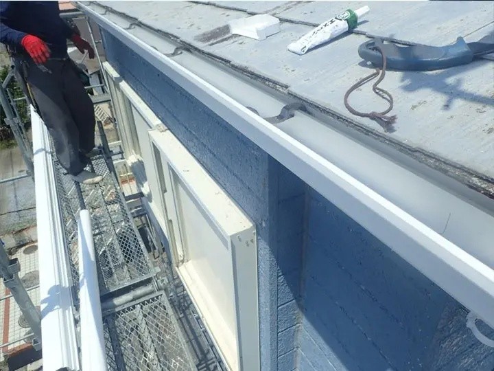 雨樋設置作業の工程