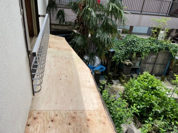 野地板設置後の状態