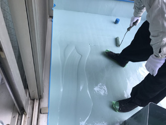 ウレタン防水2層目