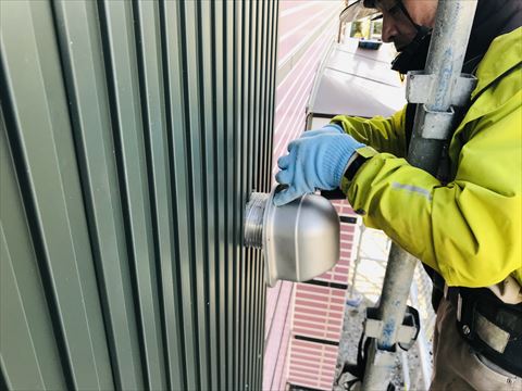 換気フードの取付