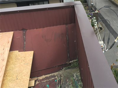 笠木板金交換工事