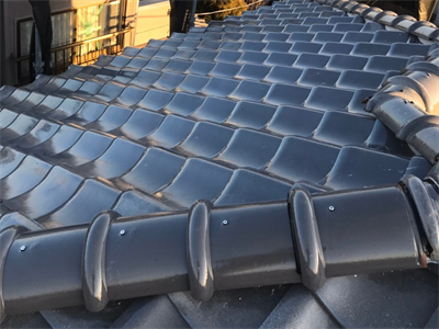 瓦の葺き直し工事