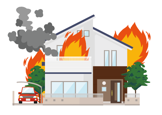 火災イメージイラスト