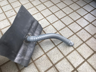 バルコニーの防水工事　排水口