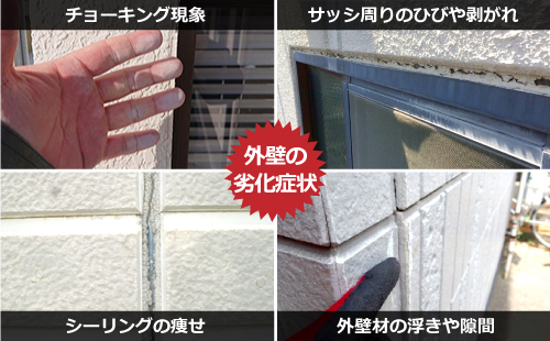 外壁の劣化症状