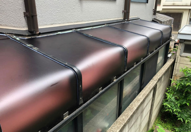 新しく生まれ変わったサンルームの屋根