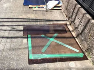 撤去したポリカーボネート