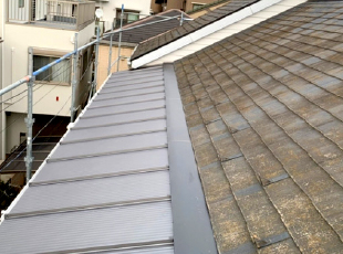 スタンビー（ブラックシルバー）で屋根葺き替え工事を行いました
