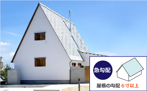 屋根の勾配6寸以上は急勾配