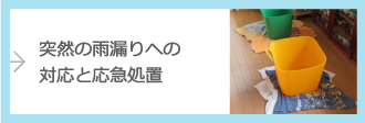 突然の雨漏りへの対応と応急処置