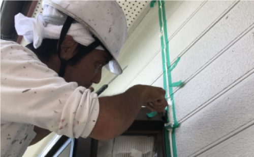 サイディングボードの目地補修