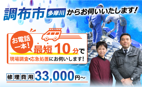 調布市で雨漏り修理なら雨漏り専門のアメピタ
