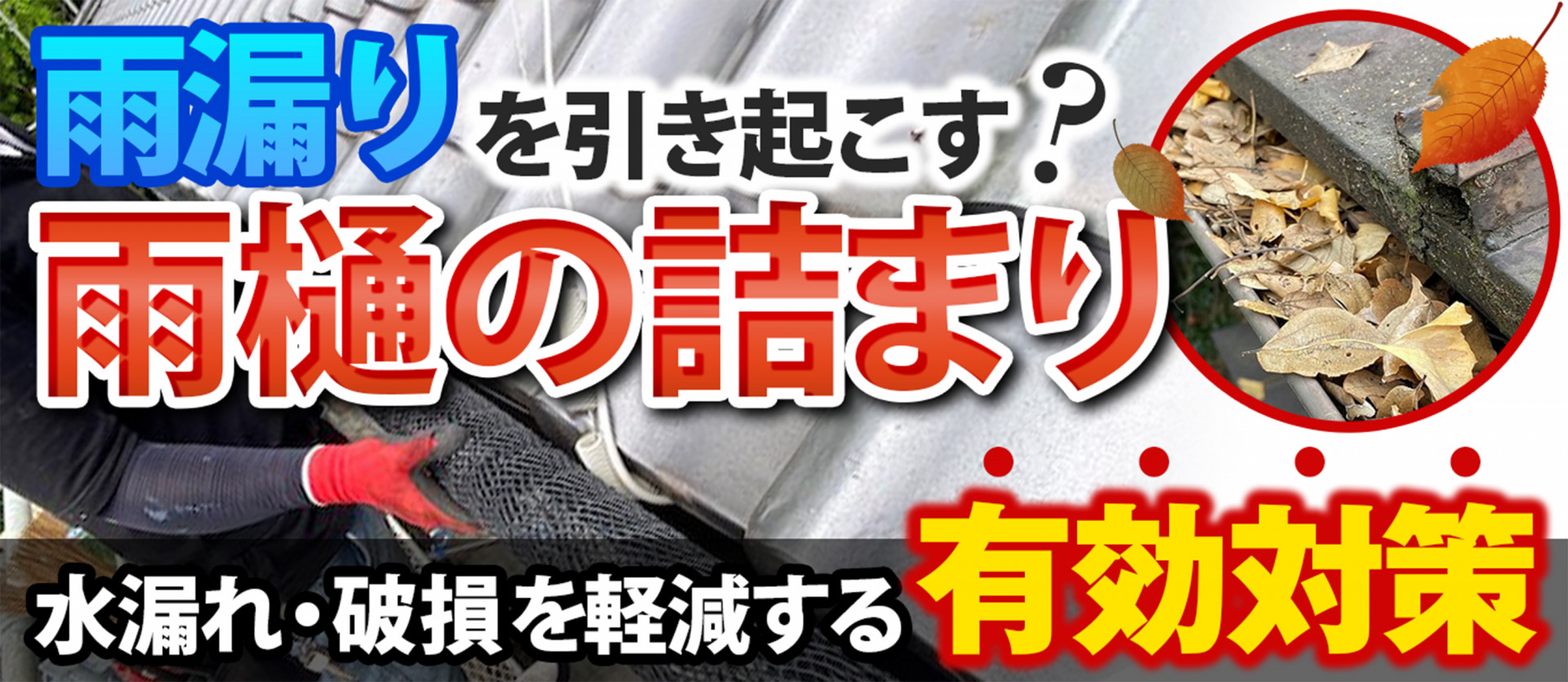 雨漏りを引き起こす？雨樋の詰まり