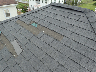 アスファルトシングル飛散