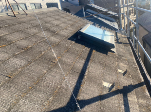 寿命を迎えたスレート屋根と天窓