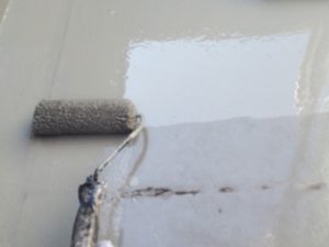 ウレタン防水二層目の塗装